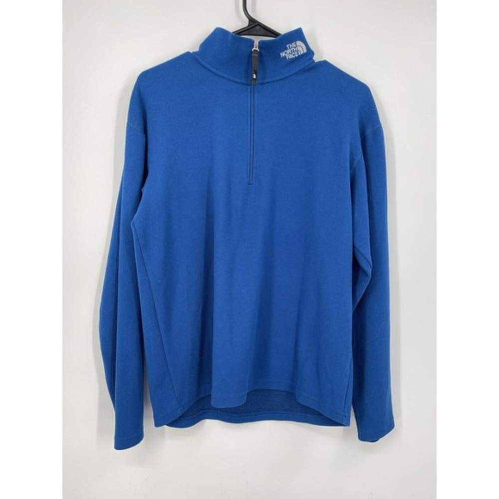 The North Face‎ Mens Blue Quarter Zip Fleece Pullover Sweatshirt Size S